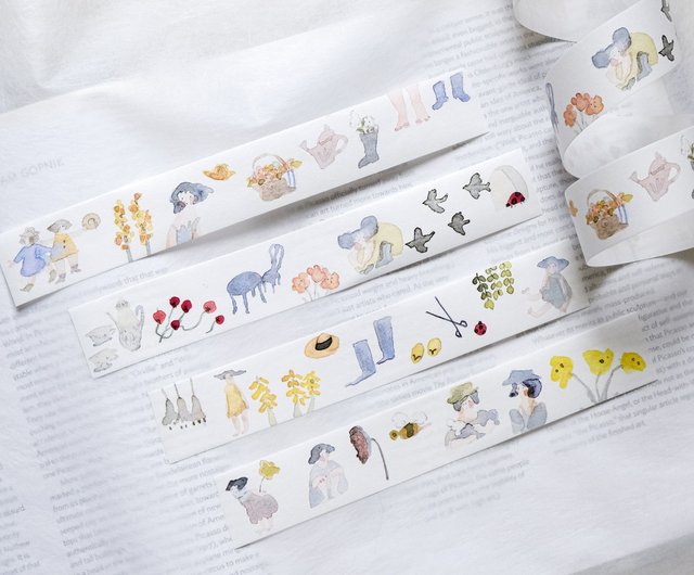 Washi Tape - A Beautiful Day, Japanese Washi Tape, Cute Girls Illustration,  BuJo - Shop dodolulu Washi Tape - Pinkoi