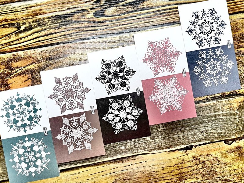 (mini art memo pack 5 types 25pcs SET) drawing doily paper ver_2 - 便條紙/便利貼 - 紙 多色