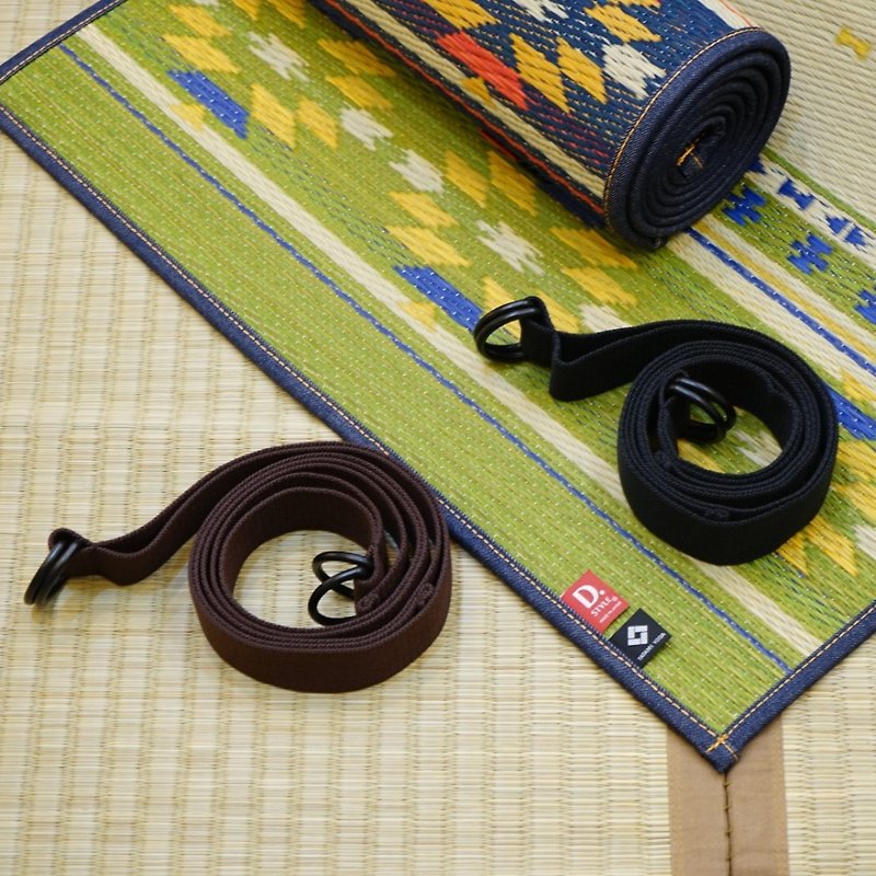 台灣製藺草瑜珈墊專用揹帶 皮帶扣環式設計 外出上課好輕鬆 - 瑜珈墊 - 聚酯纖維 