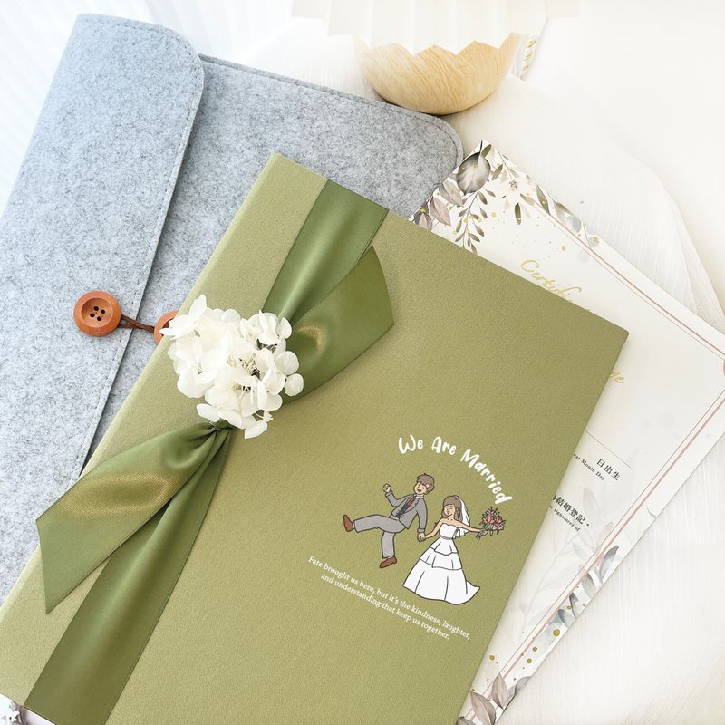 永生花結婚書約套組│戶政事務所可用│森林的情詩│結婚書約 - 結婚證書 - 其他材質 