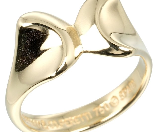 Tiffany & Co. カーブ　k18ゴールドリング 箱付き Tiffany & Co. カーブ k18ゴールドリング 箱付き 日本直送