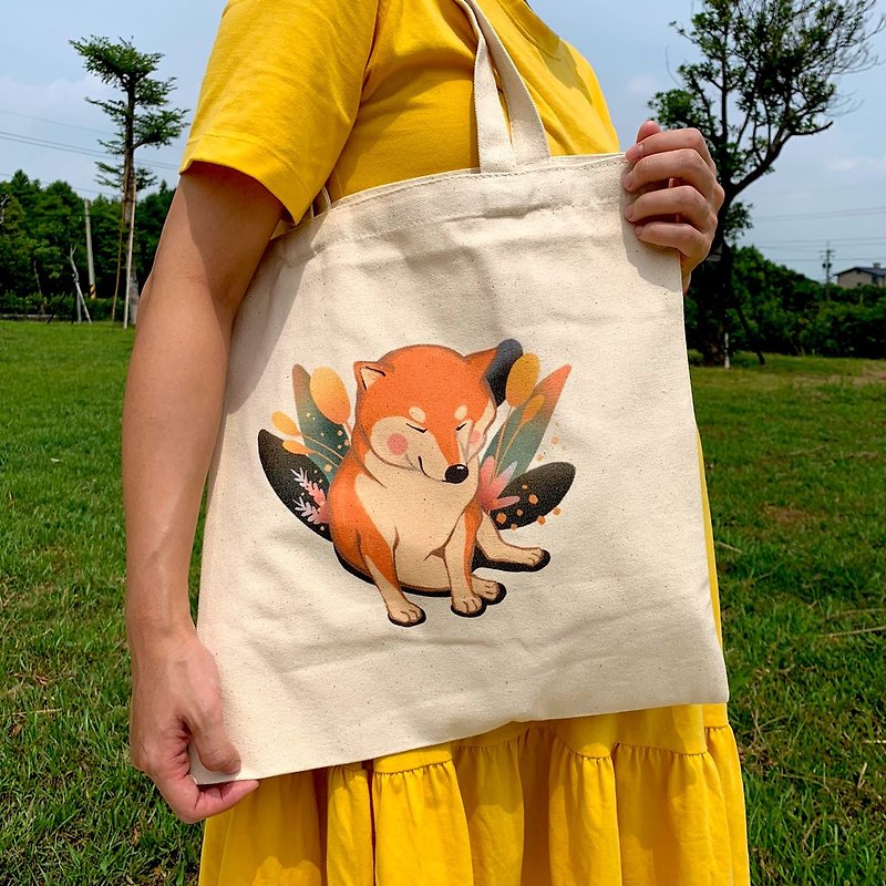 Canvas Bag Shiba Inu Series - กระเป๋าถือ - วัสดุอื่นๆ 