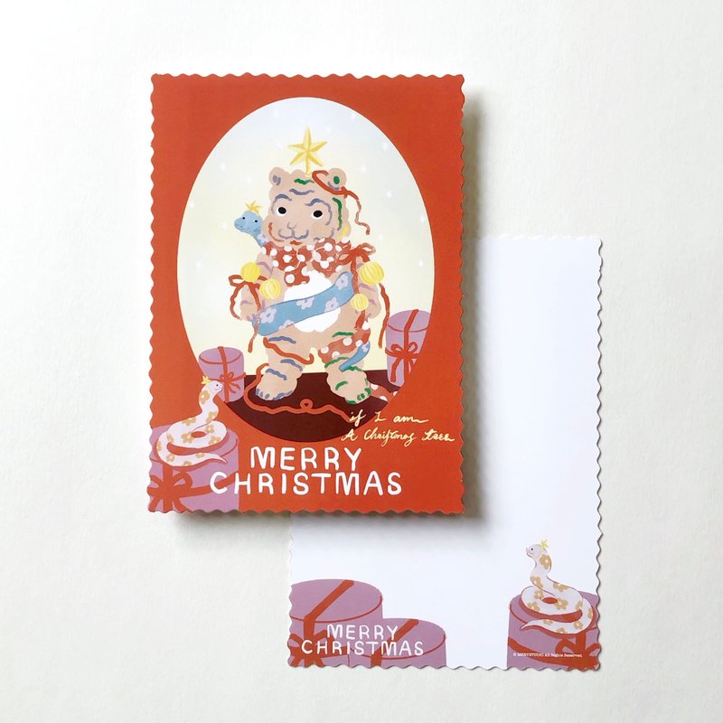 If I were a Christmas tree - Christmas limited lace card - การ์ด/โปสการ์ด - กระดาษ สีแดง