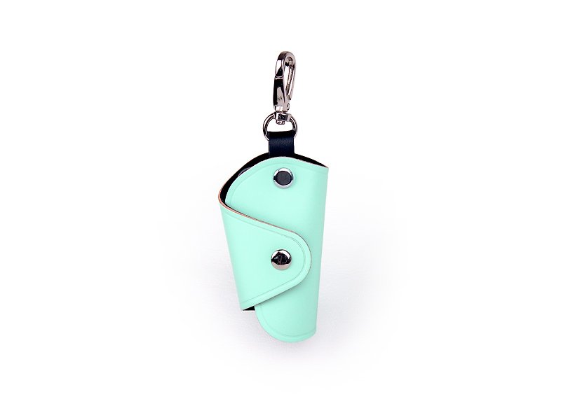 [Macaron] | Car Key Holder Smart Key - Keychains - Genuine Leather Green