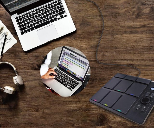 KONIX】 強弱感知機能付き電子ドラム ポータブルドラムセット