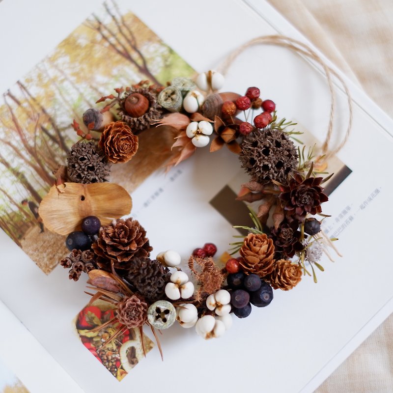 To be continued | fruit dried flowers wreath shooting props wall decoration gifts gifts wedding arrangements office small objects home exchange gifts Christmas Spot - Items for Display - Plants & Flowers Brown