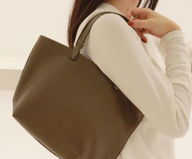 30% off at the end of the year] Simple handmade leather tote bag