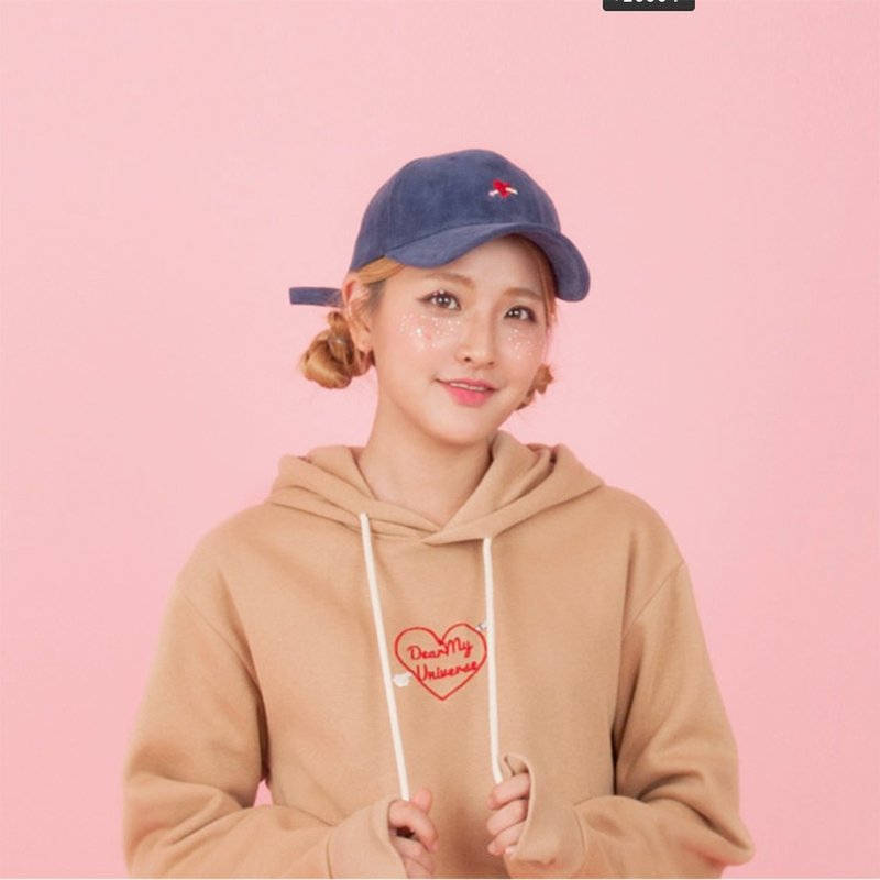 親愛なる私のユニバースコーデュロイベースボールキャップ - ネイビーブルー - 帽子 - ポリエステル ブルー