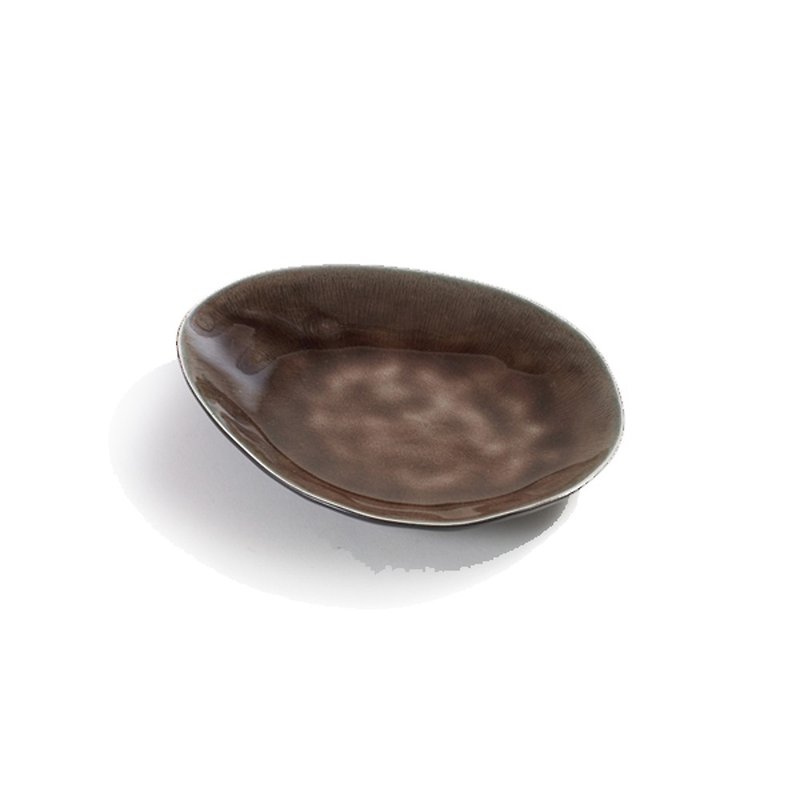[Belgian SERAX] Pure plate dark brown - จานเล็ก - ดินเผา สีนำ้ตาล