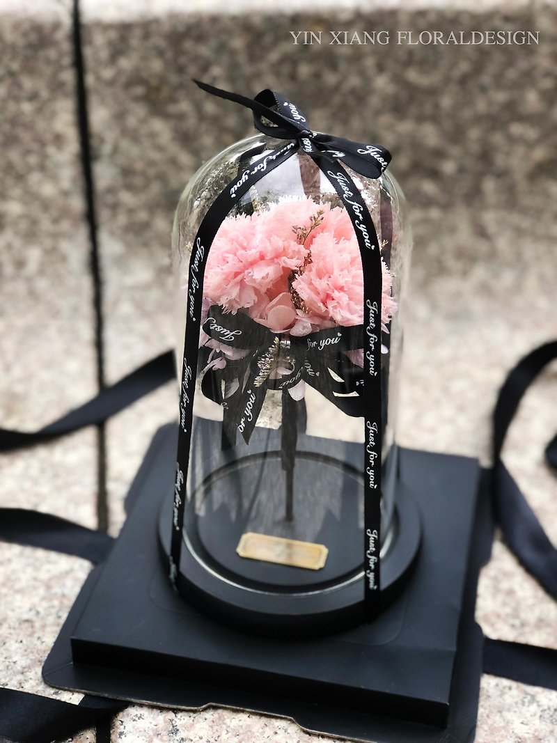 母に贈るクリスマス 輸入カーネーション 永遠の花の印象 FloralDesig - ドライフラワー・ブーケ - 寄せ植え・花 ピンク