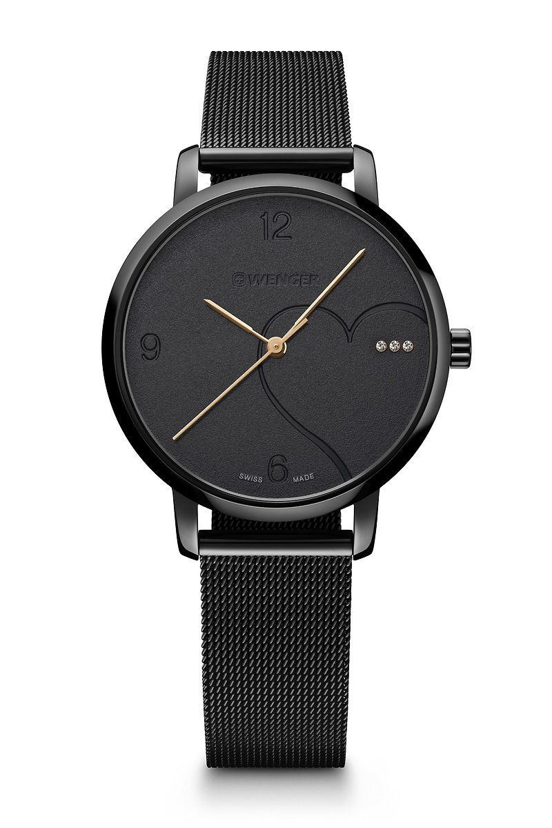Swiss WENGER Metropolitan Donnissima Star Watch - นาฬิกาผู้หญิง - สแตนเลส สีดำ