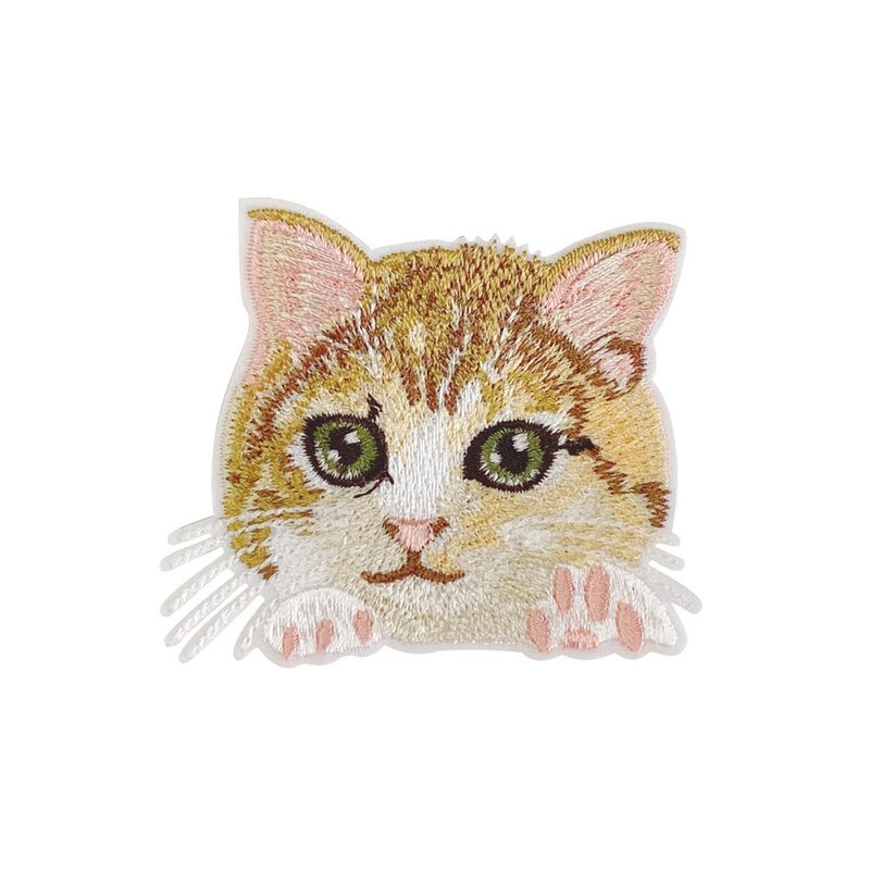 Zoila show embroidered patch style embroidered cloth patch_beige cat - อื่นๆ - เส้นใยสังเคราะห์ สีกากี