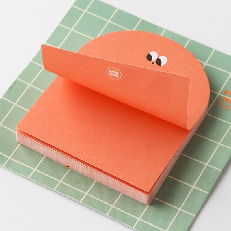 Livework SOMSOM cute cloud sticky note S-playing hamster, LWK54982 - กระดาษโน้ต - กระดาษ สีส้ม