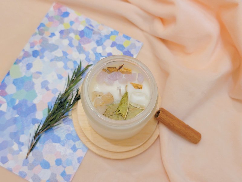 水晶蠟燭 脈輪蠟燭 頂輪 宙斯 - 香氛蠟燭/燭台 - 蠟 紫色