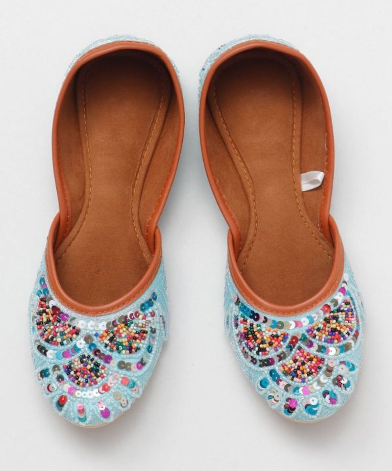 [Popular pre-order] Gorgeous full-page embroidered beaded flat shoes doll shoes (5 colors) IRJP4601 - รองเท้าบัลเลต์ - วัสดุอื่นๆ 