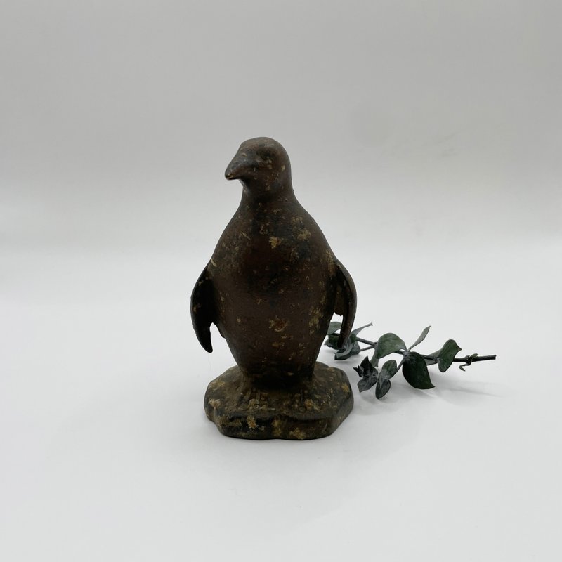 企鵝雕塑・青銅老件 - 擺飾/家飾品 - 其他金屬 咖啡色
