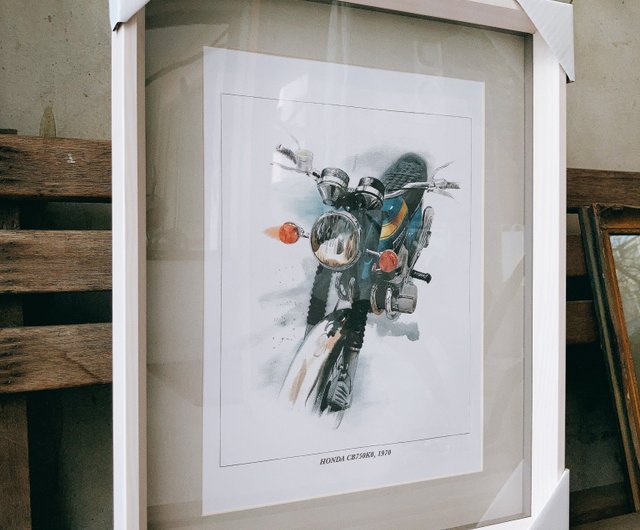 アンティークバイク デジタルプリント / 1970 HONDA CB750K0