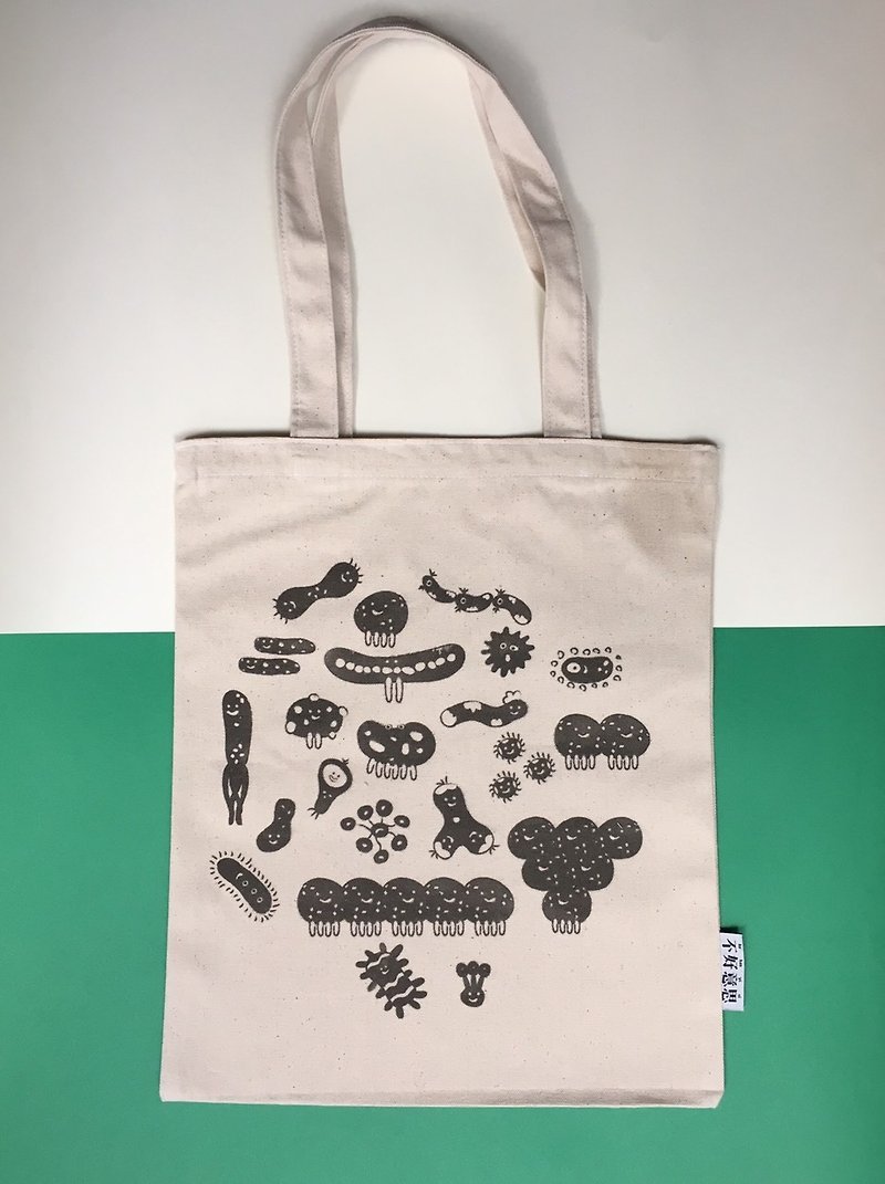 Bacteria meeting | Shoulder canvas bag - Messenger Bags & Sling Bags - Other Materials 