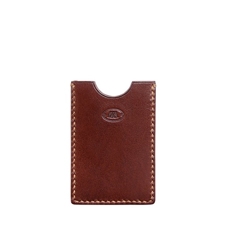 Classic patented business card holder - Wallets - Genuine Leather Brown