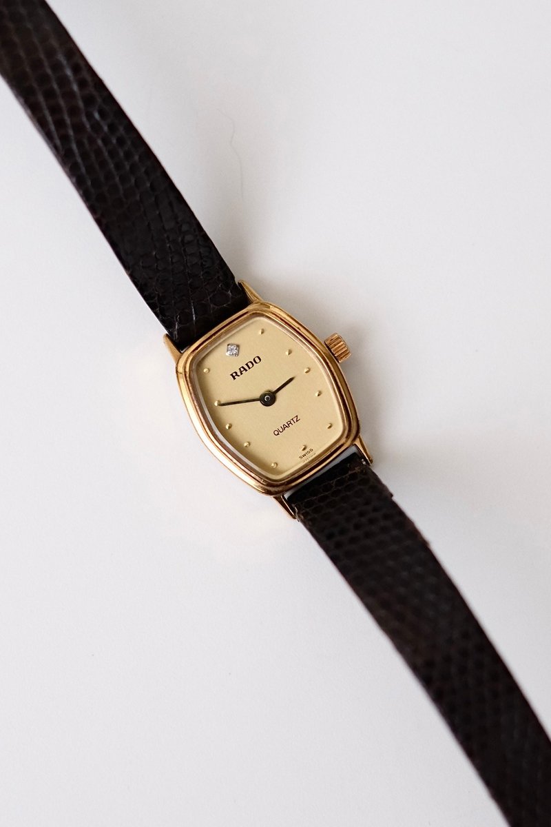 Rado Watch/medium watch/retro clock/clock/old watch/vintage watch/women’s watch - Women's Watches - Other Metals Black