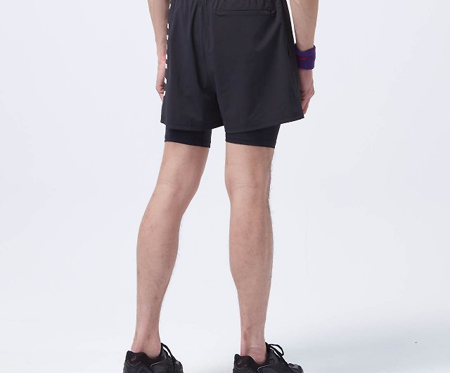 Ultracool-cool feeling two-in-one sports shorts (male)-black - Shop VOUX  Men's Shorts - Pinkoi