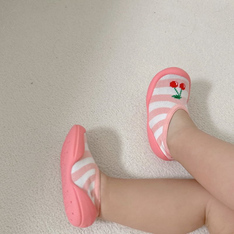 Korean Ggomoosin Toddler Socks-Pink Cherry - รองเท้าเด็ก - วัสดุอื่นๆ 