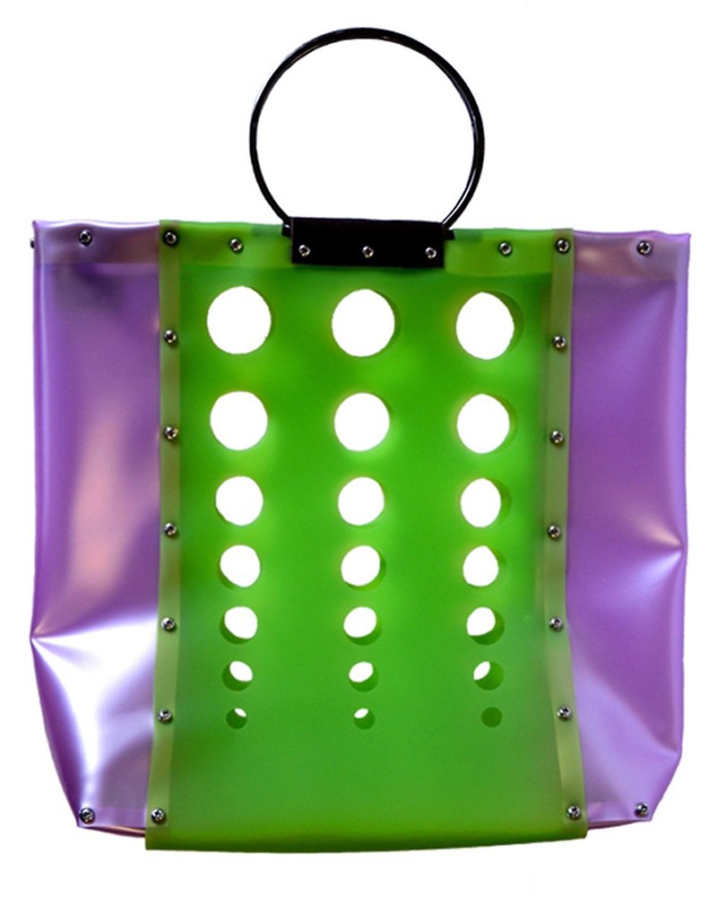 The facet of buildings bolts and nuts hand bag - Handbags & Totes - Plastic Green