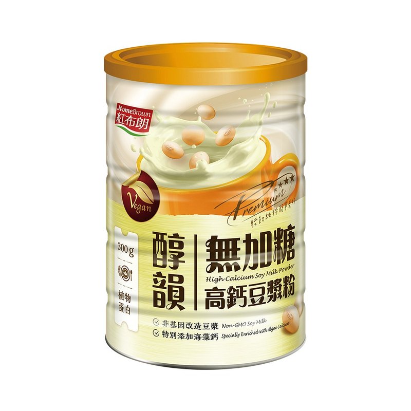 【紅布朗】高鈣無加糖豆漿粉 (300g/罐) 早餐 - 燕麥/麥片/穀物 - 其他金屬 金色