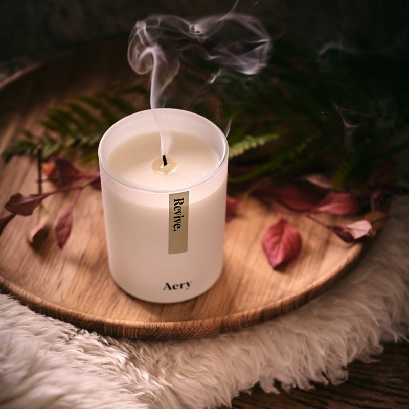 Revive Scented Candle-Mindful Collection - เทียน/เชิงเทียน - ขี้ผึ้ง ขาว