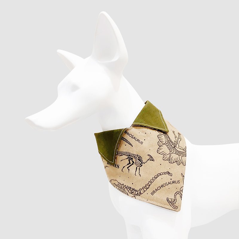 犬貓領巾-考古騎兵 卡其 - 寵物衣服 - 棉．麻 多色