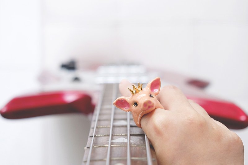 Pig Prince Ring , Super Cute and Delight animal form GOODAFTERNINE - General Rings - Copper & Brass Pink