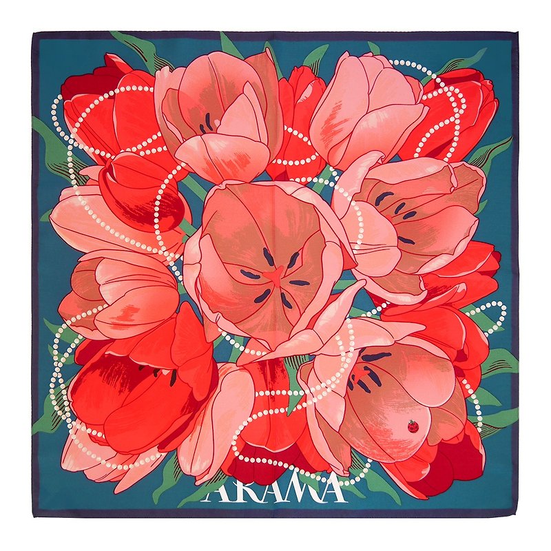 Tulip no scarf - Scarves - Silk Pink