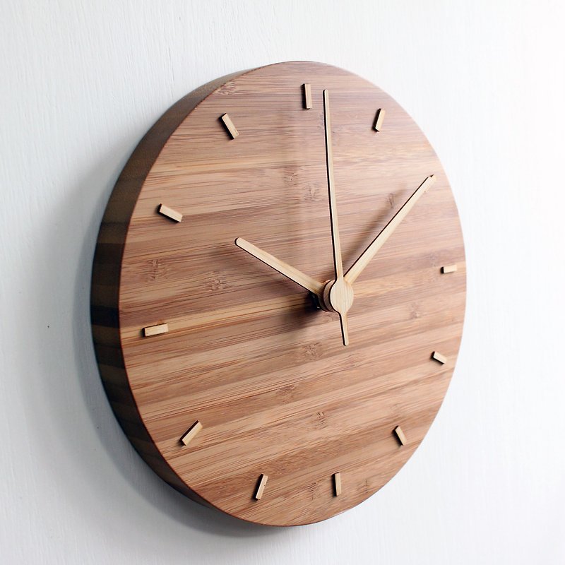 CLOCK_20 | clock | wall clock | mute clock | handmade limited edition | - Clocks - Bamboo Brown