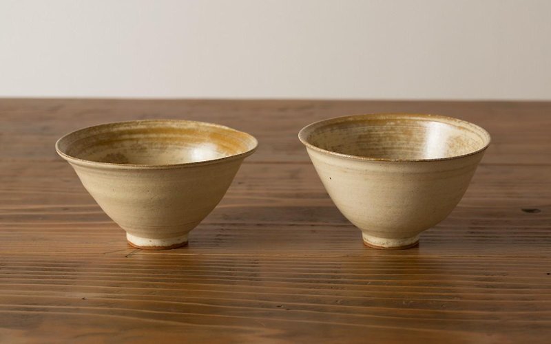 Meshiwan mat tea yellow red - Bowls - Pottery Khaki