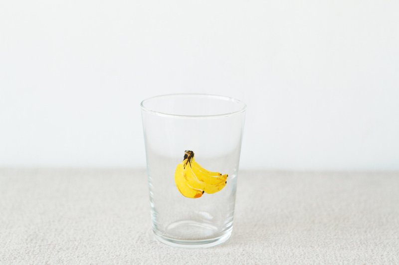 【+tPlanning】Fruit glass-whole banana - แก้ว - แก้ว สีใส