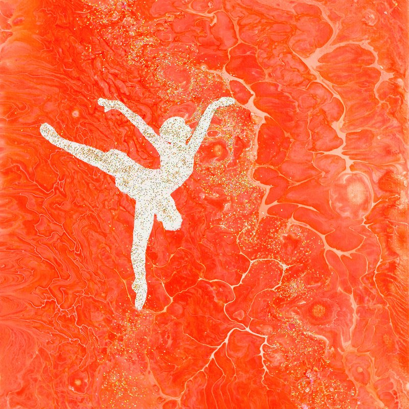 芭蕾舞女演員繪畫百老匯音樂劇芭蕾舞劇院原創藝術人物舞者 - 掛牆畫/海報 - 其他材質 咖啡色