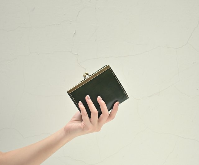 名入れ無料/ がま口二つ折り財布/ ミニ財布 ウォレット/ 口金
