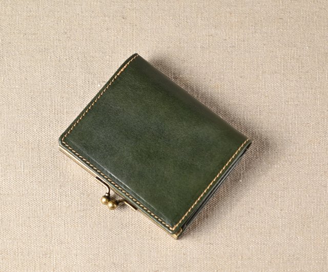 Leather shop clasp wallet