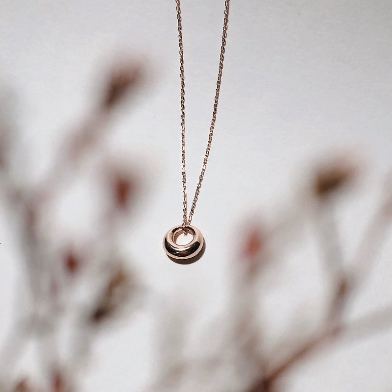 Zhixin-Sterling Silver Necklace/ Rose Gold - Necklaces - Sterling Silver Silver