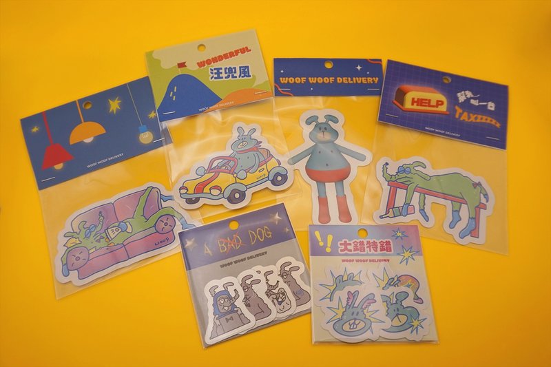 WOOF's Sticker - Stickers - Paper Multicolor