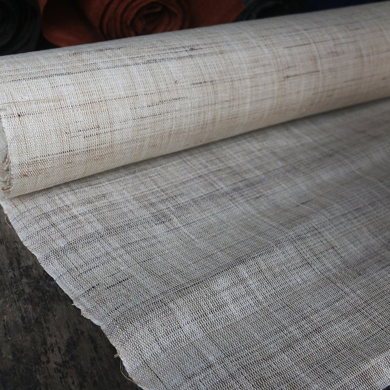 倚山人|手工土布夏粗布純苧麻透光窗簾子茶席桌布隔斷麻布寬45cm - 編織/刺繡/羊毛氈/縫紉 - 棉．麻 