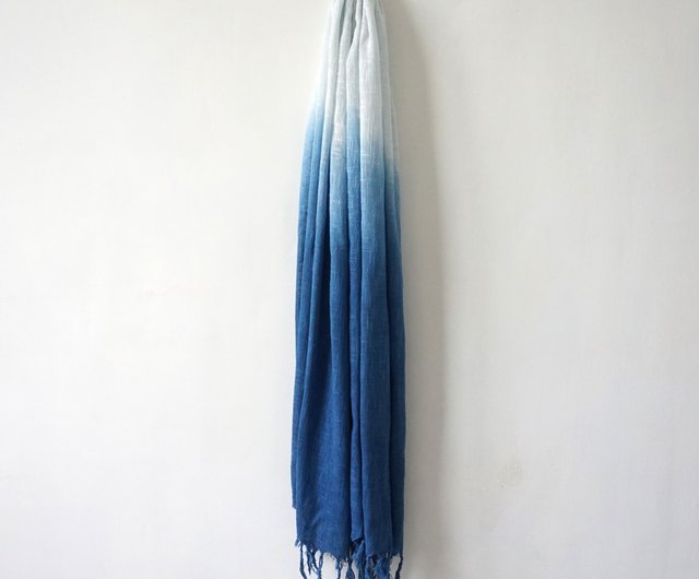 Shine Cotton Scarf - Indigo - Woqmark