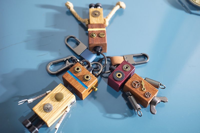 Wooden Robot - Charms - Wood Brown