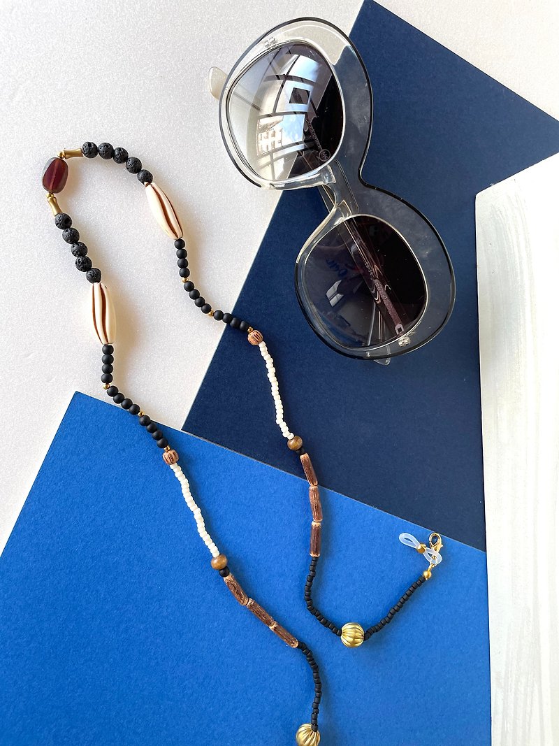 Desert Island  Necklace / Glasses chain / Bracelet - กรอบแว่นตา - แก้ว สีดำ