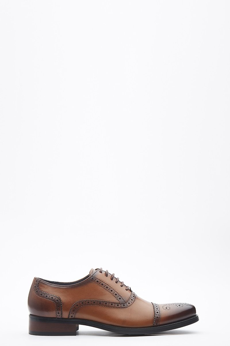 Kings Collection 本革ダリアンオックスフォードシューズ KV80078 褐色 - 革靴 メンズ - 革 ブラウン