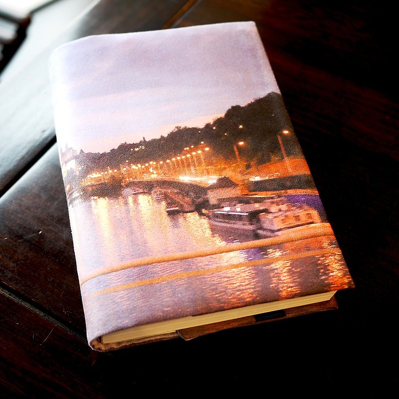 [Travel well] Landscape book clothes [Prague night] - Book Covers - Faux Leather Purple