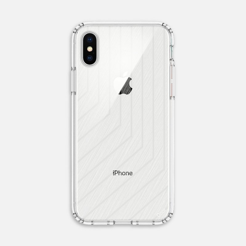 光紋幾何系列【L線條】iPhone X 手機殼/保護套/防摔殼/電話殼/冰晶殼 iX  - 手機殼/手機套 - 塑膠 透明