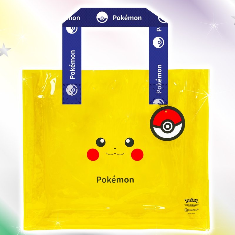 QuickFilm Pokémon 透明PVC沙灘袋 (皮卡丘) - 手提包/手提袋 - 塑膠 黃色