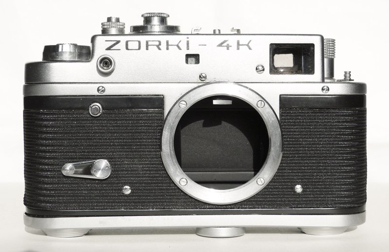 Zorki-4K rangefinder film camera 35mm M39 mount USSR KMZ body gift inscription - 相機/拍立得/底片相機 - 其他金屬 銀色