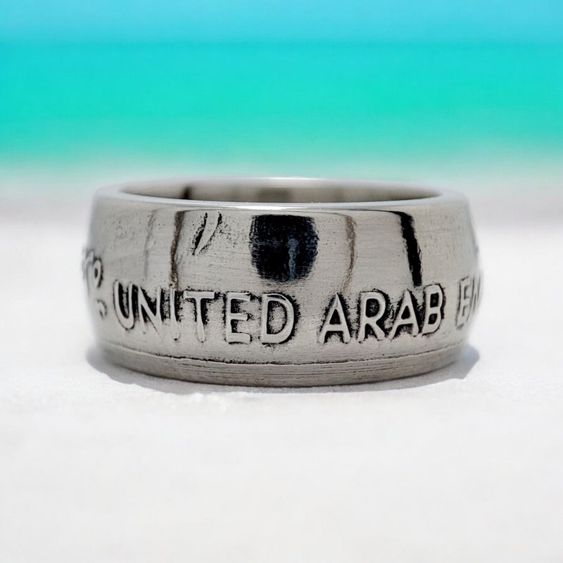 United Arab Emirates Coin Ring 1 dirham 1973-2019 coin rings for men coin rings - General Rings - Other Metals 